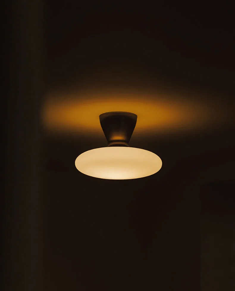 Silver Metal White Glass Ceiling Light G4 Bulb