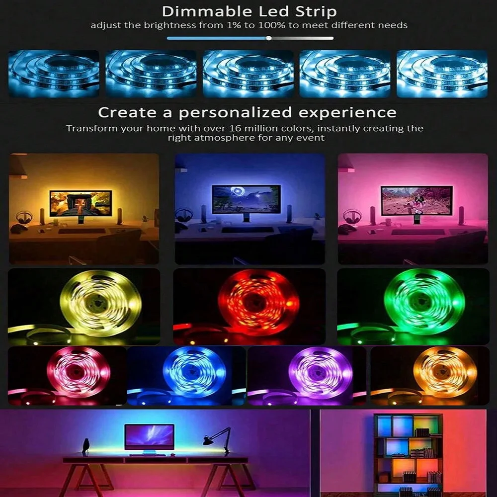 Usb Led قطاع 5 فولت 5050 الذكية بلوتوث اللمس عن بعد مصباح ليد لغرفة 5 متر 15 متر 20 متر Rgb الشريط إضاءة خلفية للتلفاز عيد الميلاد الشريط لوسيس