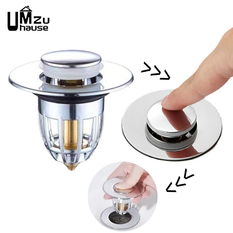 Universal Bathtub Filter Drain Hair Catcher Bathroom Sink Stopper Basin Strainer Anti Clog Pop Up Drainer Stainless Steel Plug