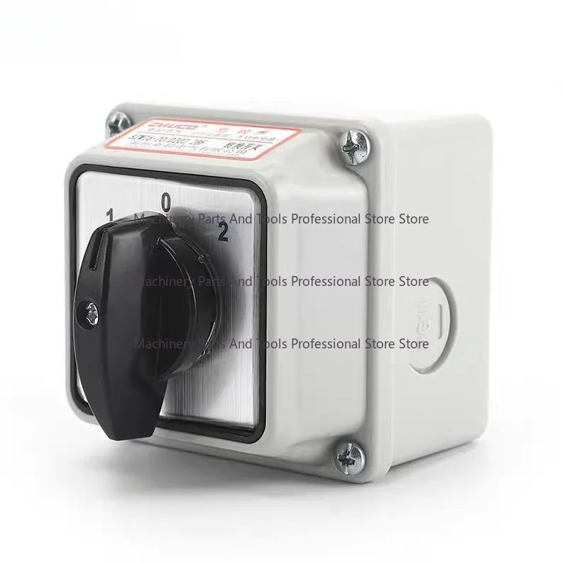 ZHUCO SZW26/LW26-20 20A 3 Position 2 Pole 8 Screw Selector Changeover Rotary Cam Switch With Waterproof And Dustproof Sealed Box