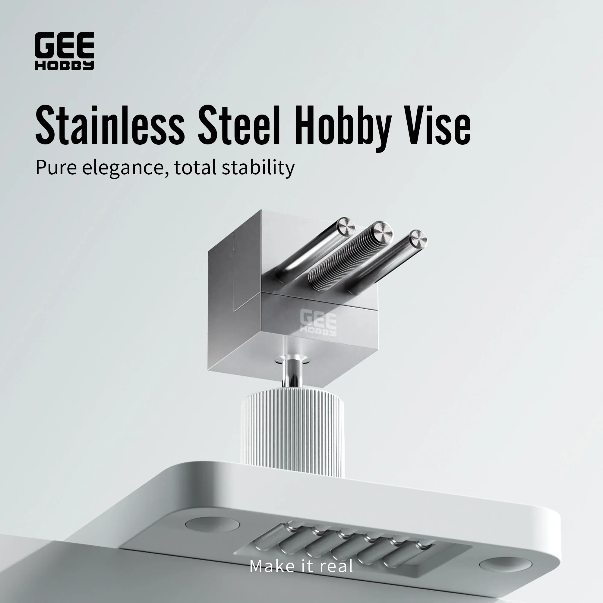 Geehobby GH-TV Stainless Steel Hobby Vise 360g HHSS Max Clamp 28mm Quick Release Dual Knob for Model Making Hobby Crafts New