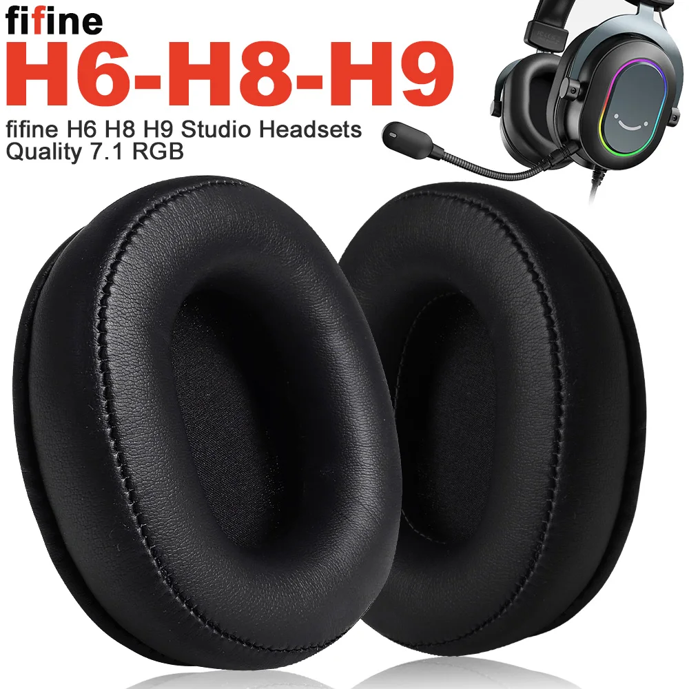 Earphone pads For Fifine H6 H8 H9 7.1 replacement Earpads headphones Earmuffs Soft Mesh cloth Memory Covers Sponge  Protein