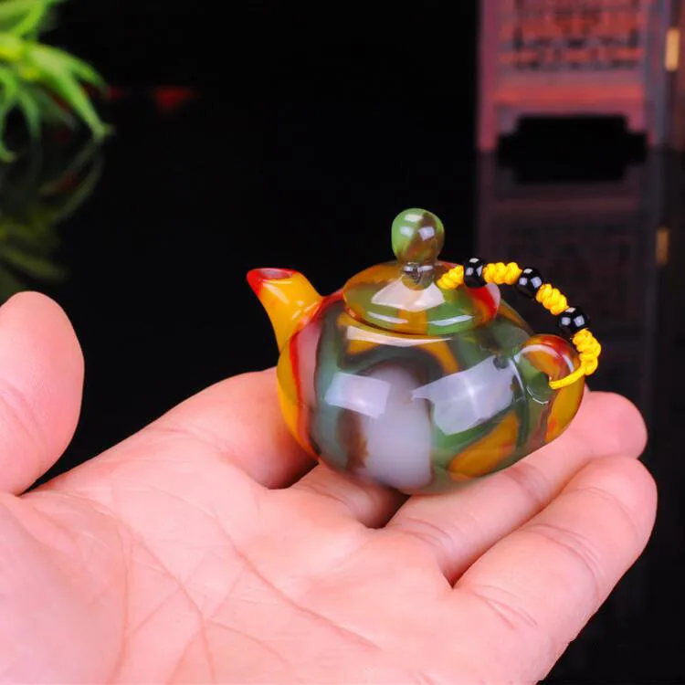 قلادات ملونة بمقبض اليشم ، شينجيانغ غوبي ، مقبض جوكر ، رجال ونساء