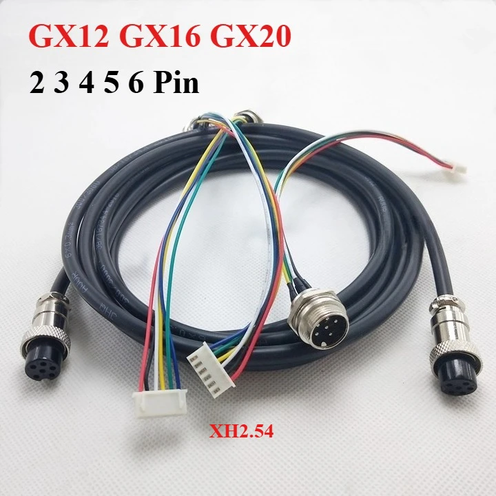 GX12 GX16 GX20 to XH2.54 Aviation Plug Terminal Wire 2 3 4 5 6 Pin M12 Male Head Adapter Cable Connector Extension Line 15-30cm
