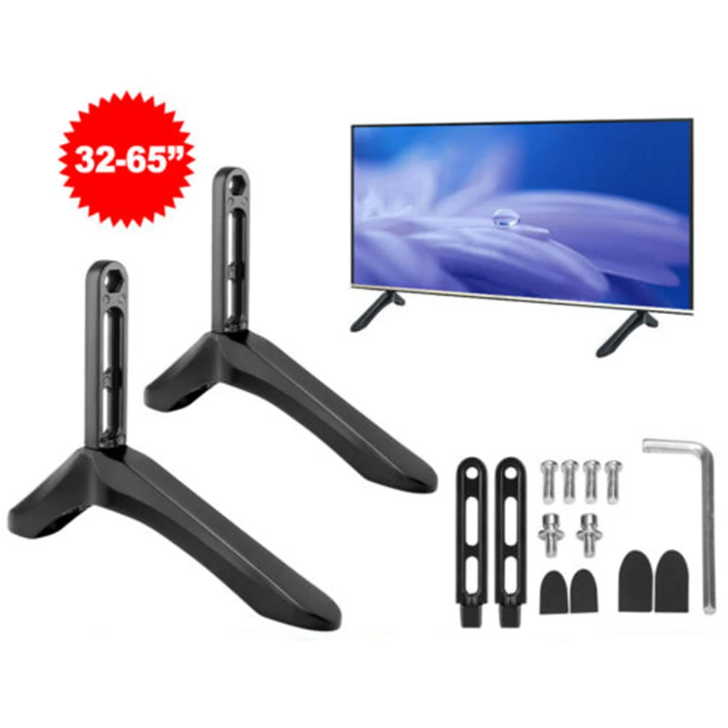 TV Base For LCD Screen Riser Heavy-duty Steel TV Base Screen Stand Universal Pedestal Legs