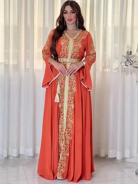 Eid Muslim Party Dress for Women Abaya Emboridery Jalabiya Morocco Dresses Abayas Kaftan Abaya Islam Vestidos Arab Long Robe AliExpress