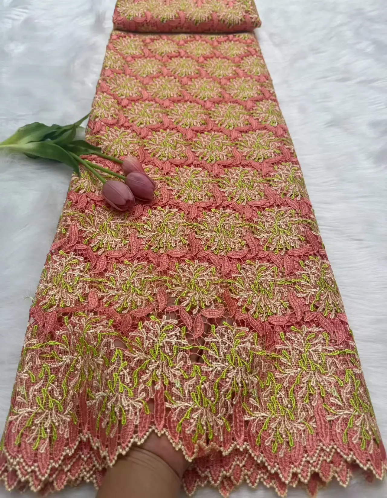 

Африканский гипюровый шнур, кружевная ткань, нигерийское водорастворимое кружево, новинка 2025, для шитья женских свадебных платьев