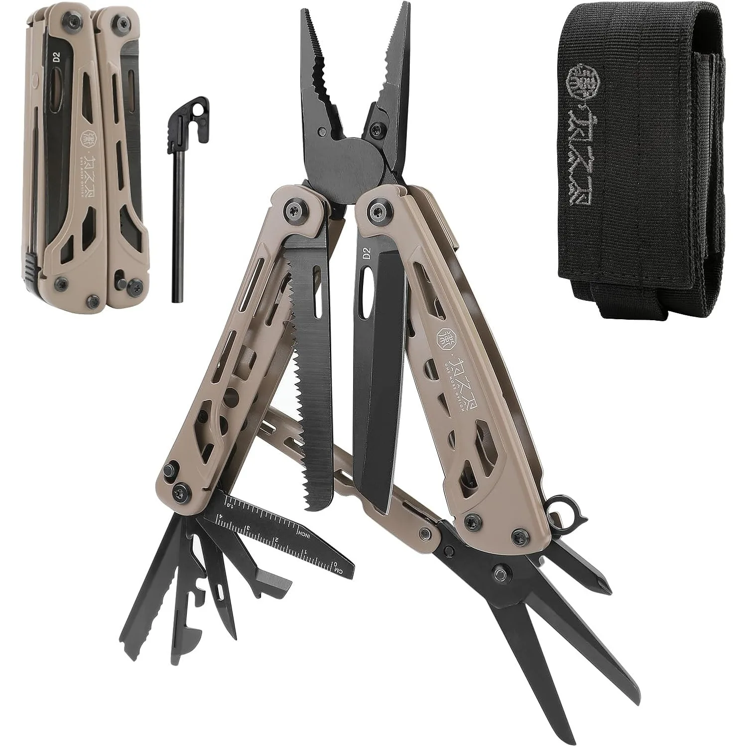 

Многофункциональный инструмент Wetactics Light Seeking 20-в-1 EDC с плоскогубцами и инструментами для зачистки проводов