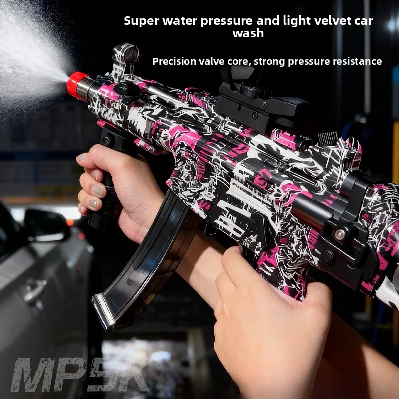 MP5K Portable High-Pressure Electric Water Gun with PA Foam Tank | Multifunctional Cleaner for Car Washing & Landscape Gardening
