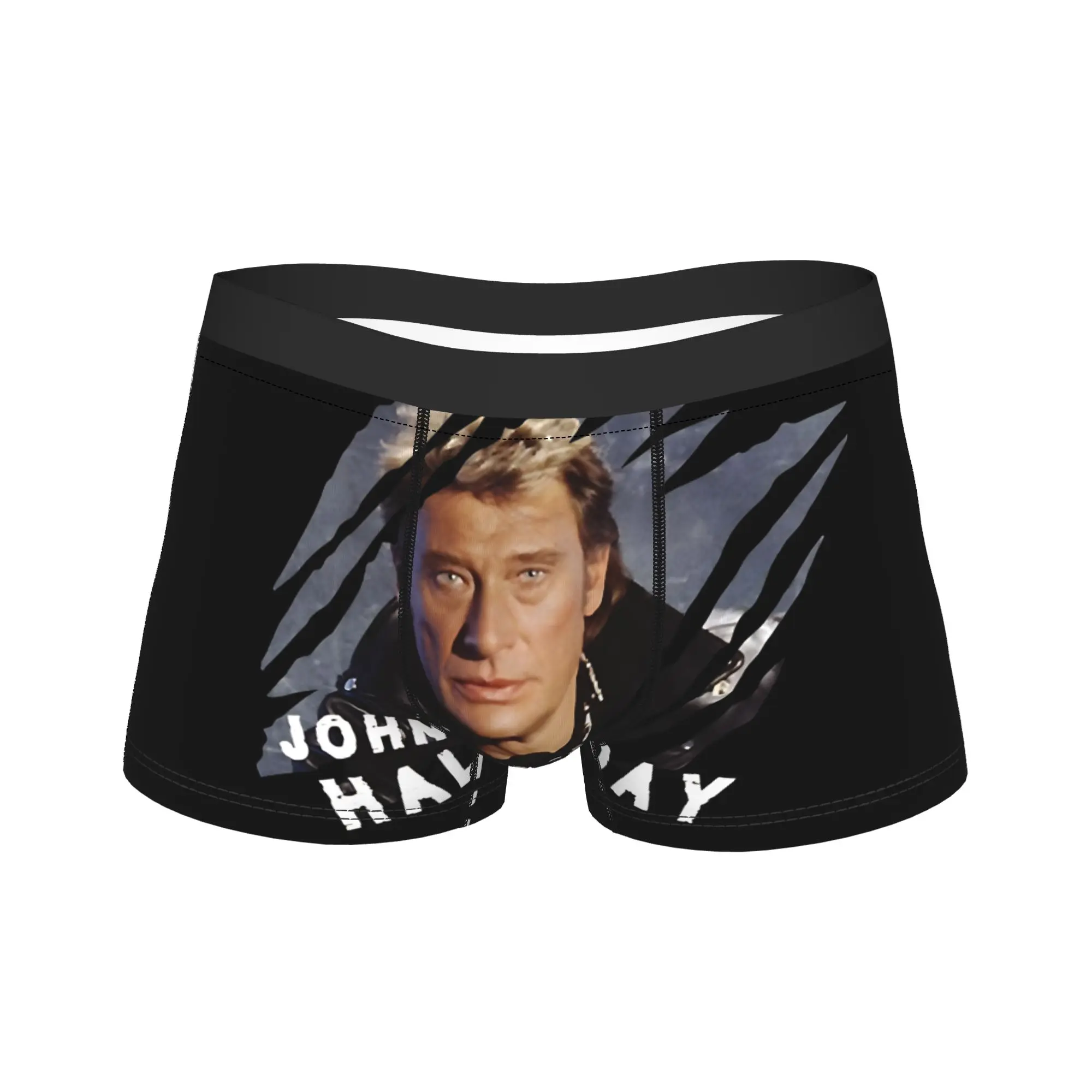 

Johnny Hallyday Underwear Comfortable Panties Custom Shorts Briefs For Man Pouch Large Size Boxershorts