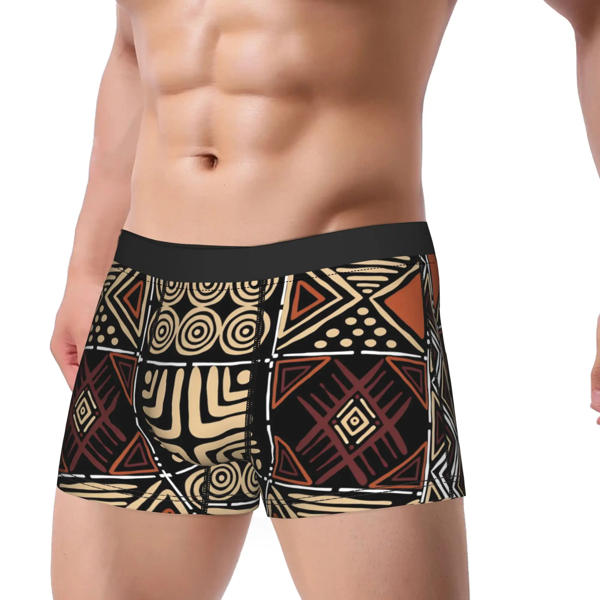 African Tribal Patterns Underwear  Printing Trunk Quality Male Underpants Elastic Shorts Briefs Birthday Gift