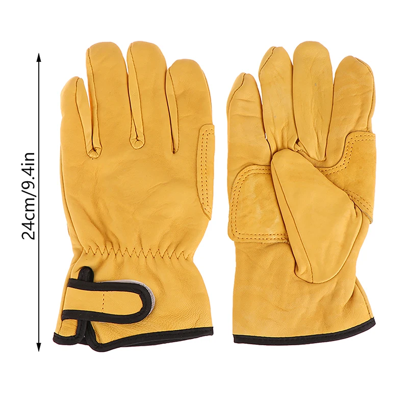 Work Gloves Sheepskin Leather Workers Work Welding Safety Protection Gloves Driving Grinding Welding Multipurpose Working Gloves