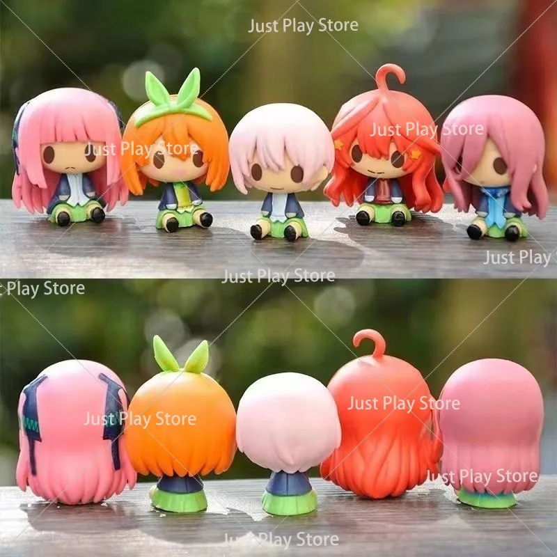 5Pcs Anime The Quintessential Quintuplets Action Figure Cosplay Kazuhana Nino Miku Nakano Shika May Model Dolls Christmas Gift