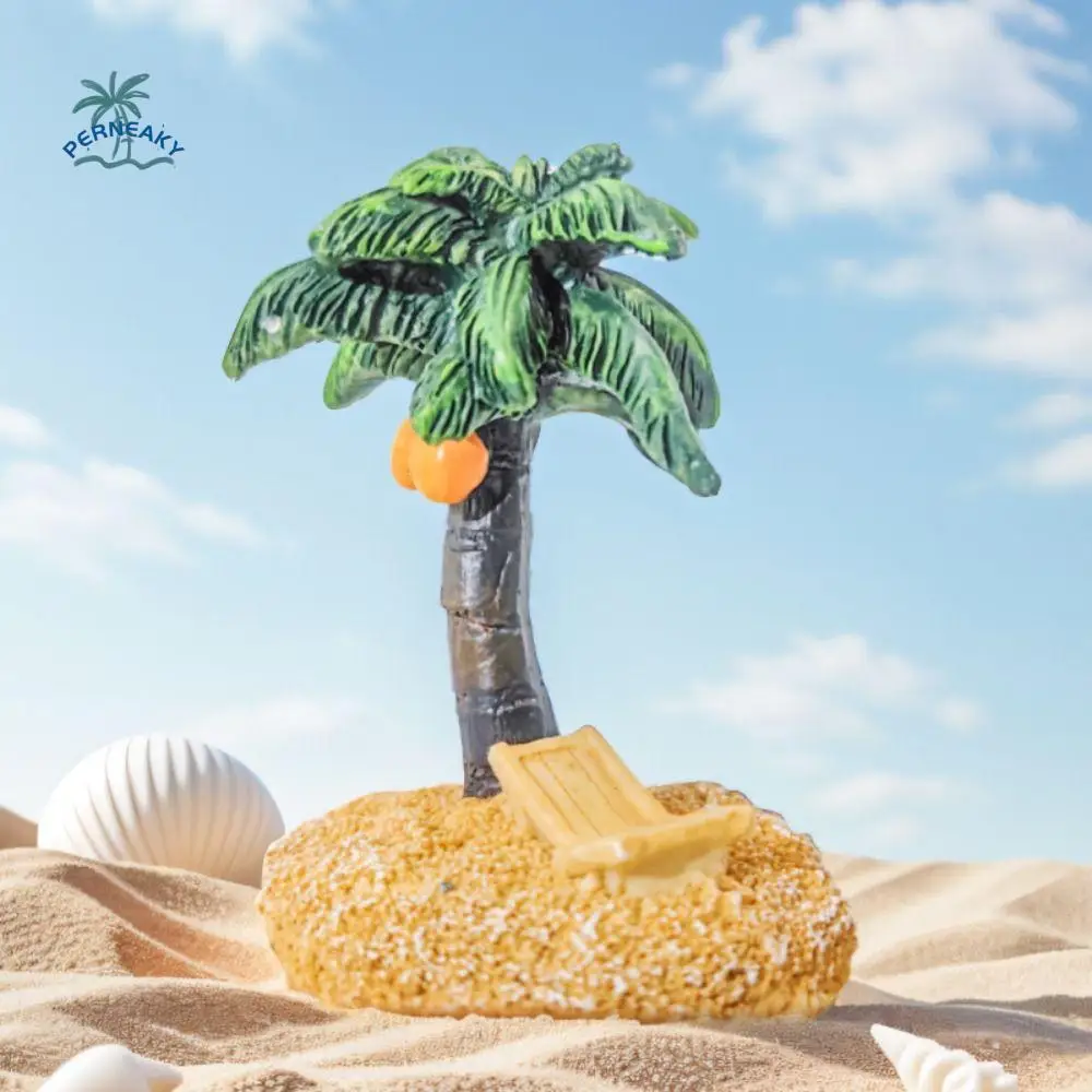 

Decorative Mini Coconut Tree Model Simulation Lifelike Beach Coconut Trees Ornaments Resin Coconut Palm Tree Landscape Home Desk