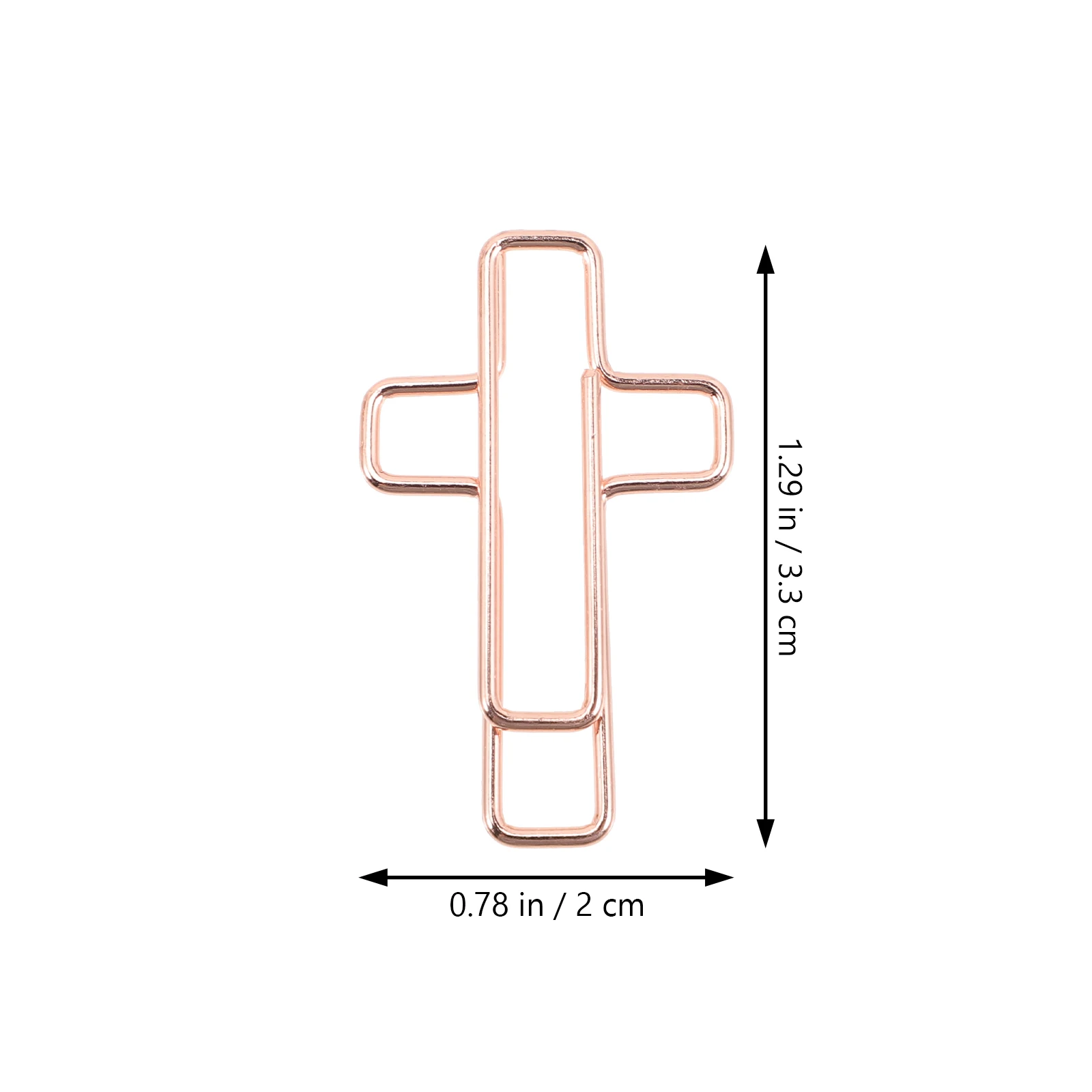 100pcs Cross Paper Clips Metal Office Supplies Document Fixing Book Marking Decorative File Clips Practical School