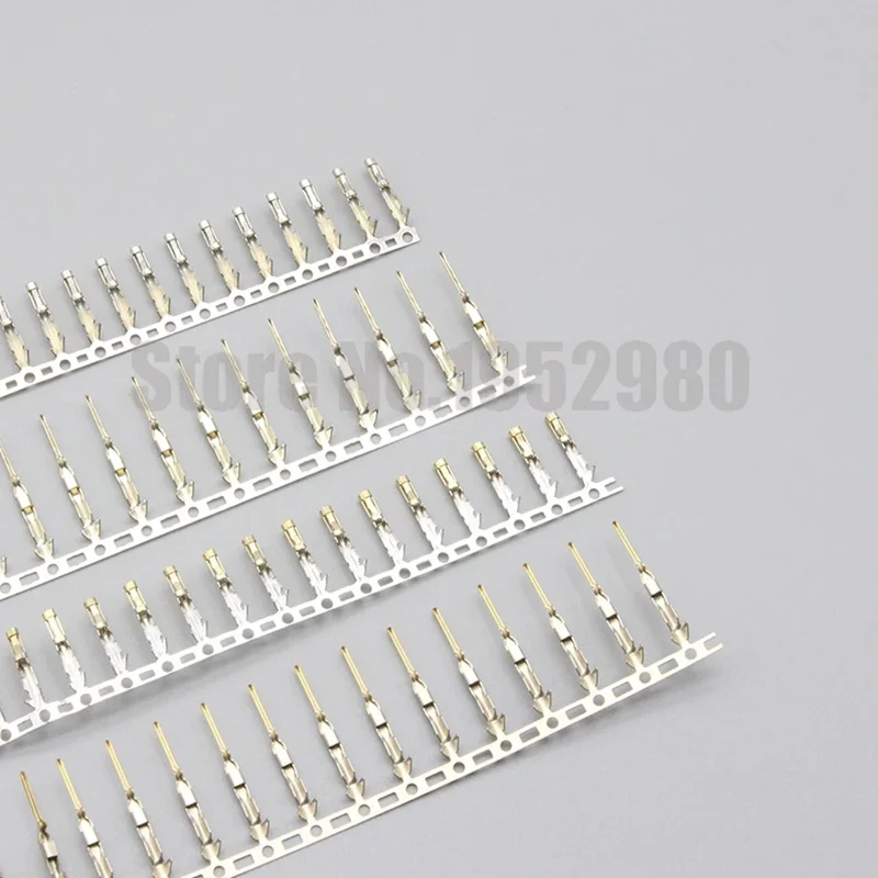 100pcs 2.54mm Pitch Dupont Jumper Wire Connector Male Female Metal Terminals Pins Gold Plated Copper