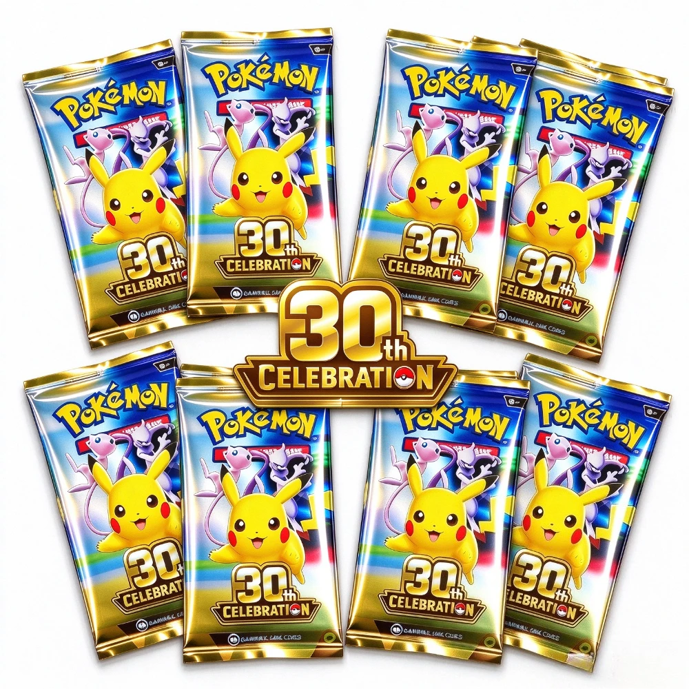 Pokémon TCG 30th Celebration Booster Packs Trading Card Game Anime Collection Cards English Version Cards Birthday Gift