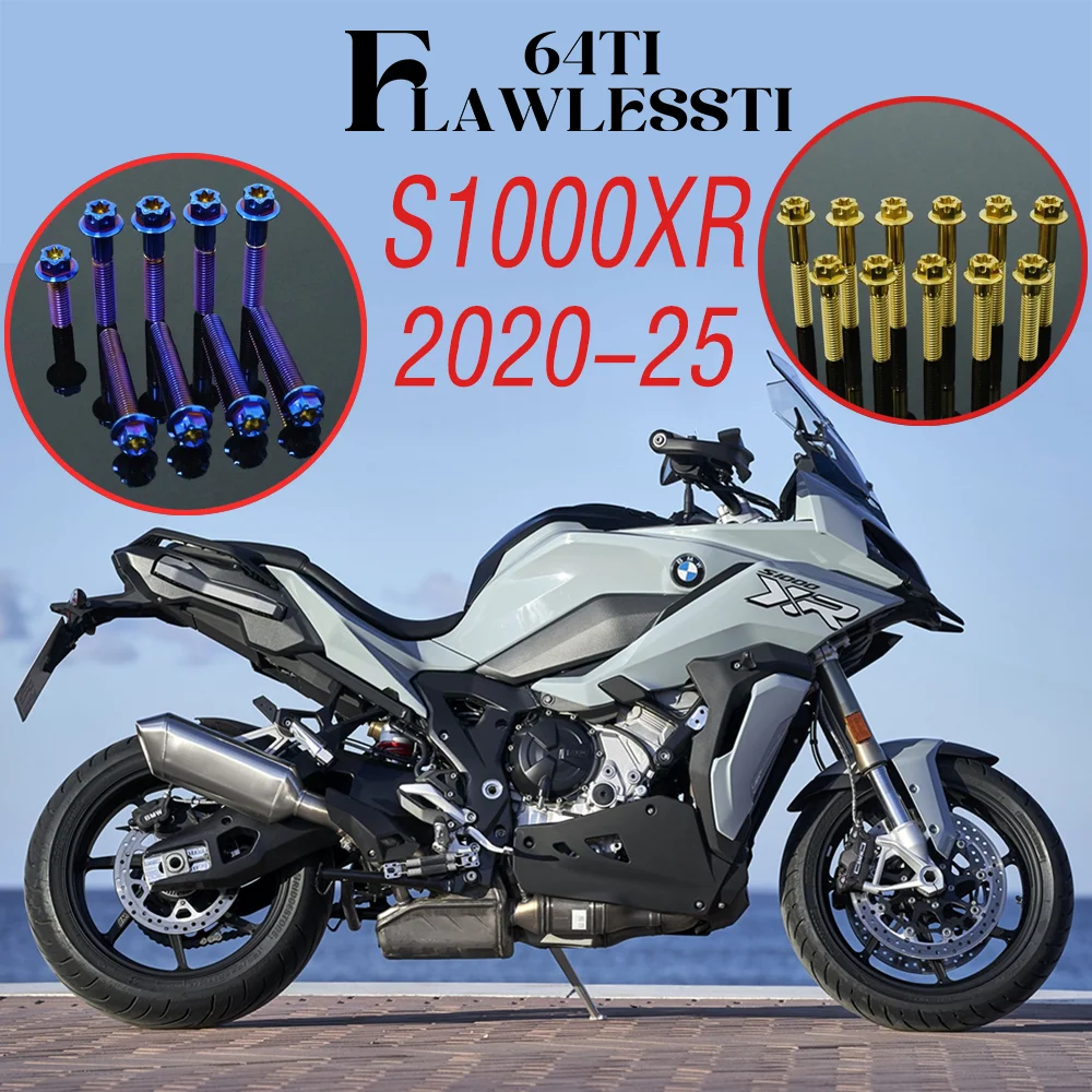 FLAWLESSTI Gr5 Titanium Bolt Magneto Clutch Cover Windshield Engine Oil Brake Pump Handle Bar Bolt For BMW S1000XR 202-2025