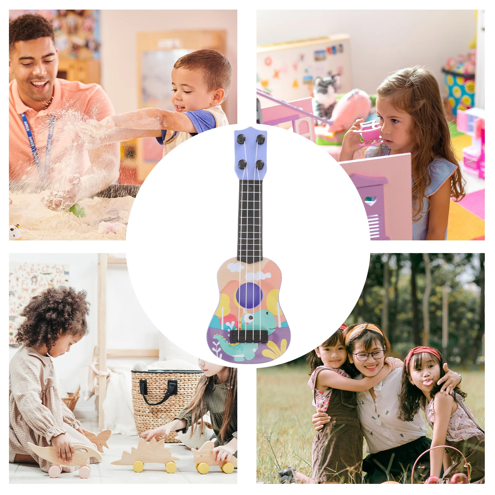 Kids Mini Ukulele Childrens Guitar Small Early Education Plastic Toy Model Imitation Plaything Toys for