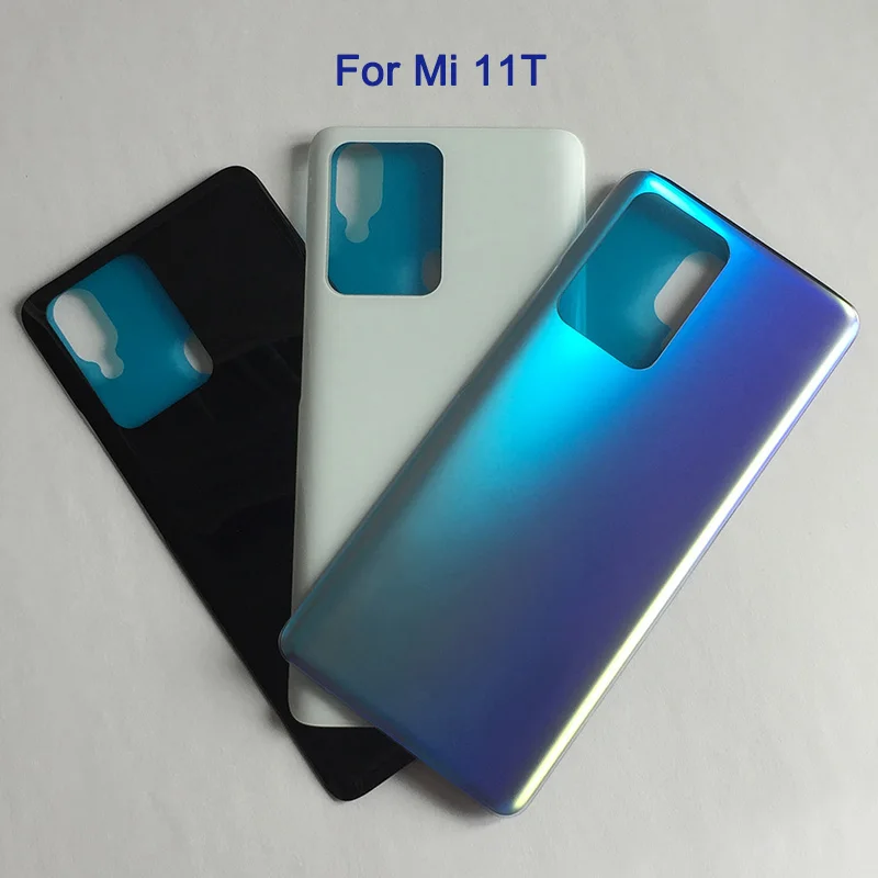 Battery Back Cover For Xiaomi Mi 11T Pro Mi11T 5G Rear Glass 3D Back Housing Door Case Xiaomi Mi 11T Back Battery Cover