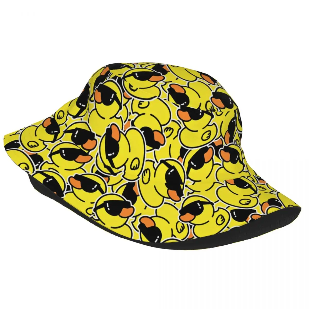Little Yellow Duck Bucket Hat for Teen Summer Vocation Cartoon Floppy Hat Style Packable for Hiking Fisherman Caps Ispoti Cap