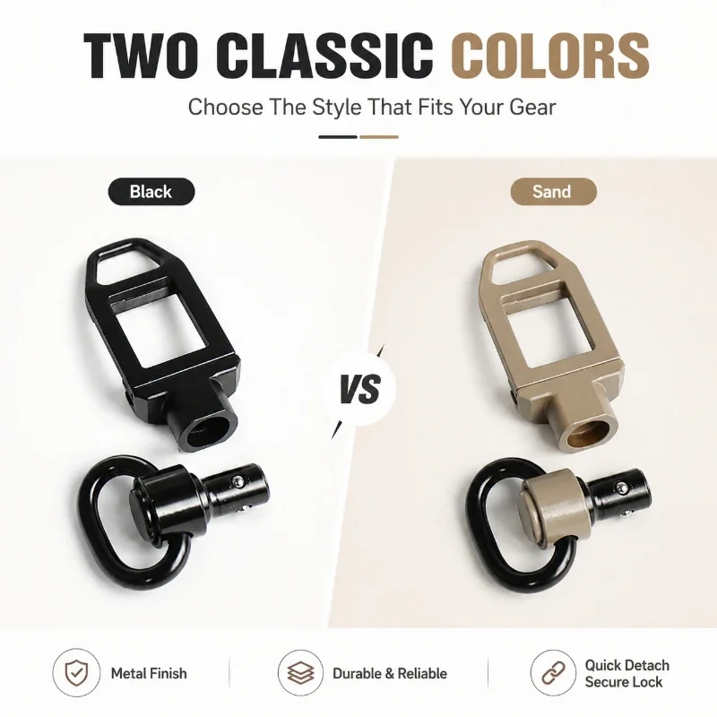 High‑Strength Lanyard Hanging Component Quick‑Detach Rotatable D‑ring Easy Assembly For 20mm Standard Rail