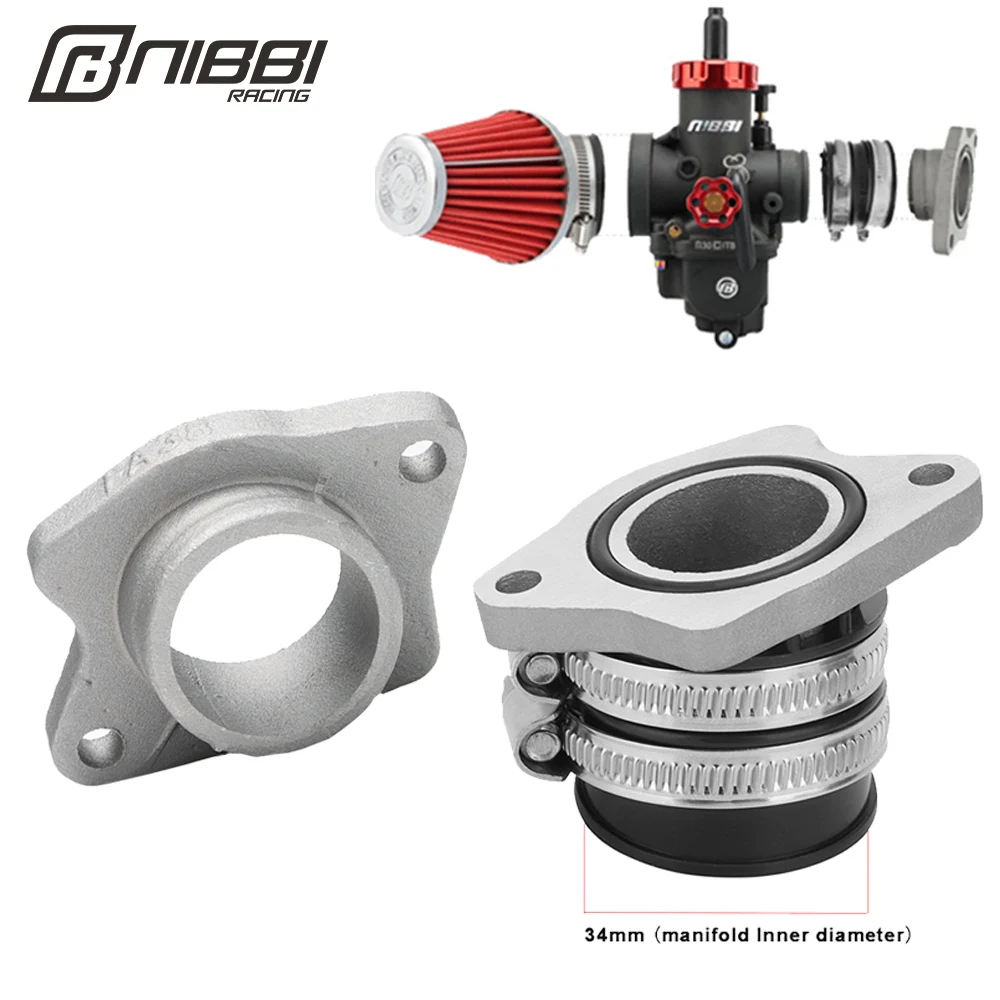 

NIBBI Aluminium Hawk250-300CC Engine Intake Manifold Adapter Hawk250 Dirt Bike Carburetor Connect Manifold Motorcycle ModifyPart