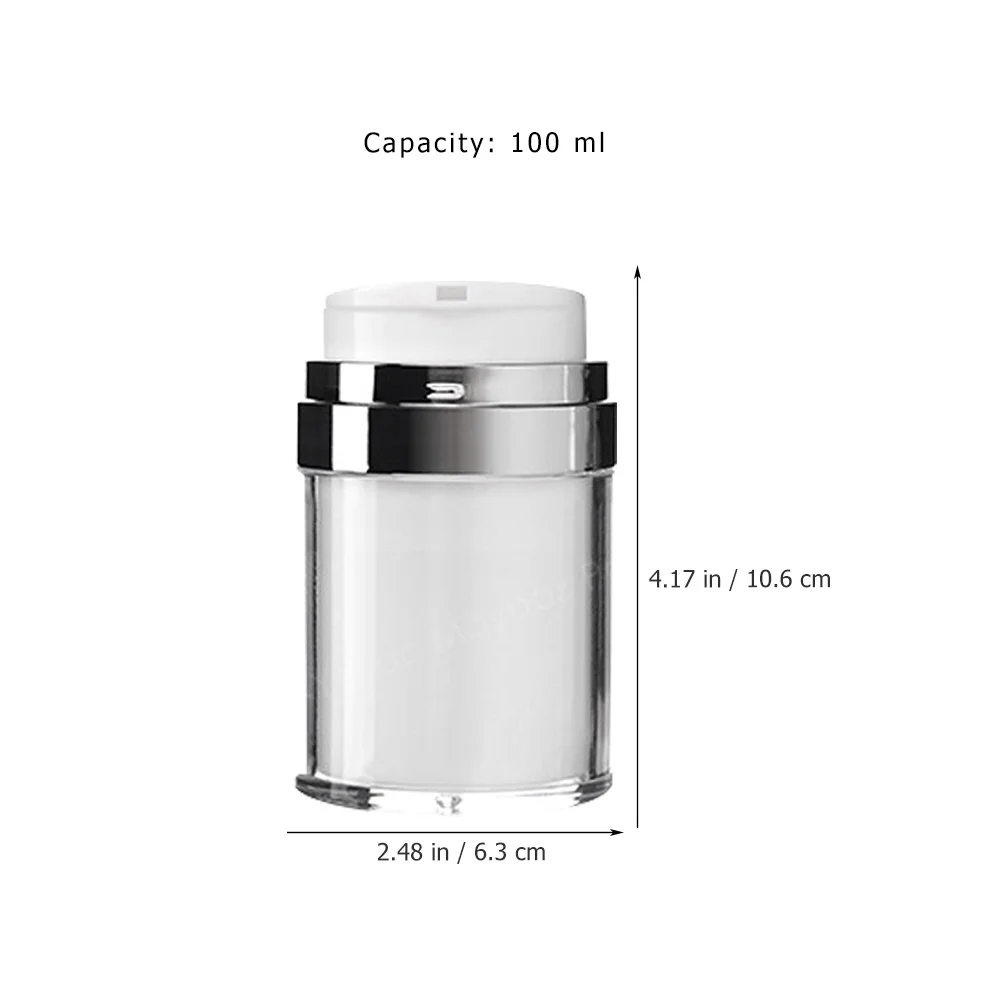 

4Pcs Airless Pump Jar Vacuum Bottle Dispenser Durable Cream Container Travel Moisturizer Pump Skin Care Containers