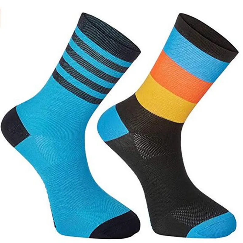 2024 New Cycling Socks Top Quality Professional Brand Sport Socks Breathable Bicycle Sock Outdoor Racing Big Size 6 colors s14