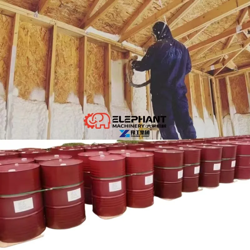 55 Gallon Rigid PU Chemical Raw Material Two-component Polyurethane Liquid Foam for Building Thermal Insulation Filling Projects