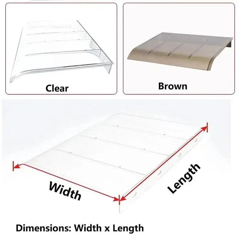 Imagem -04 - Porta Exterior Canopy Janela Toldo Sombra Pátio Resistente Pilha de Carregamento Impermeável para Chuva uv e Neve Protect