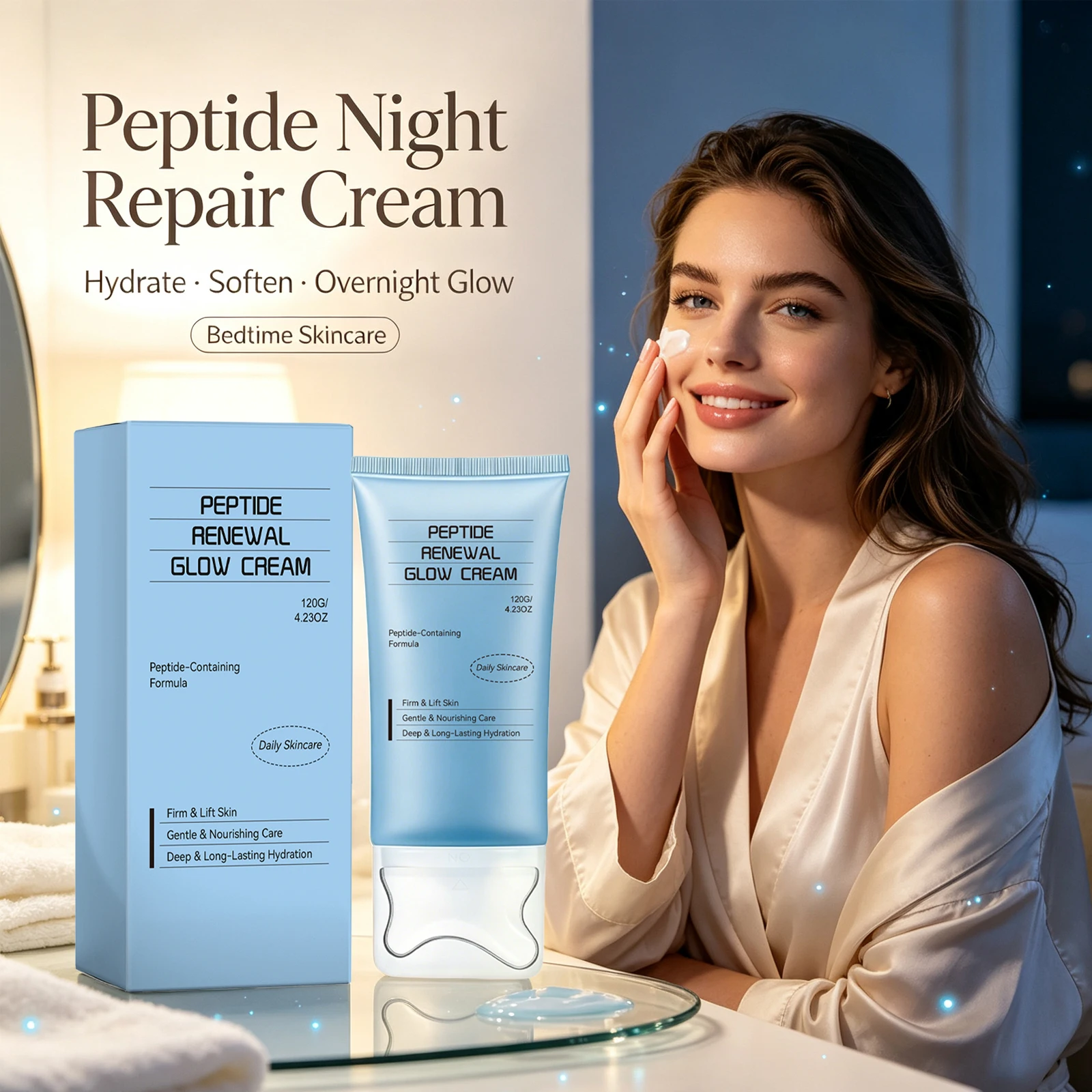 Moisturizing Face Cream Smooth Long Last Lock Water Repair Skin Barrier Brighten Skin Glow Maintain Skin Elasticity Refreshing