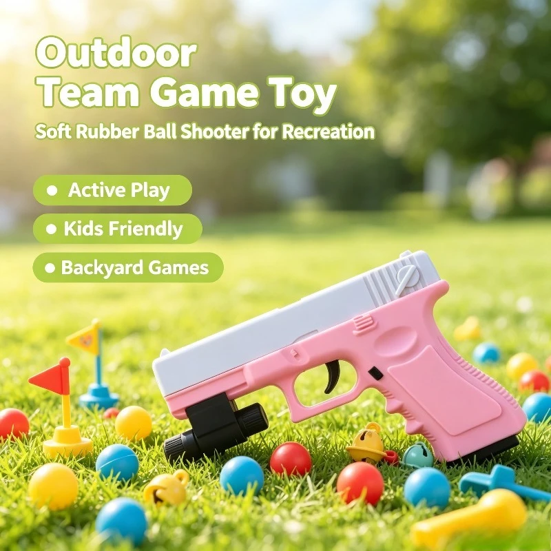 Multi-Purpose Soft Ball Toy Gun, Excellent Prop For Role-Playing, Video Filming, Outdoor Sports And Party Fun