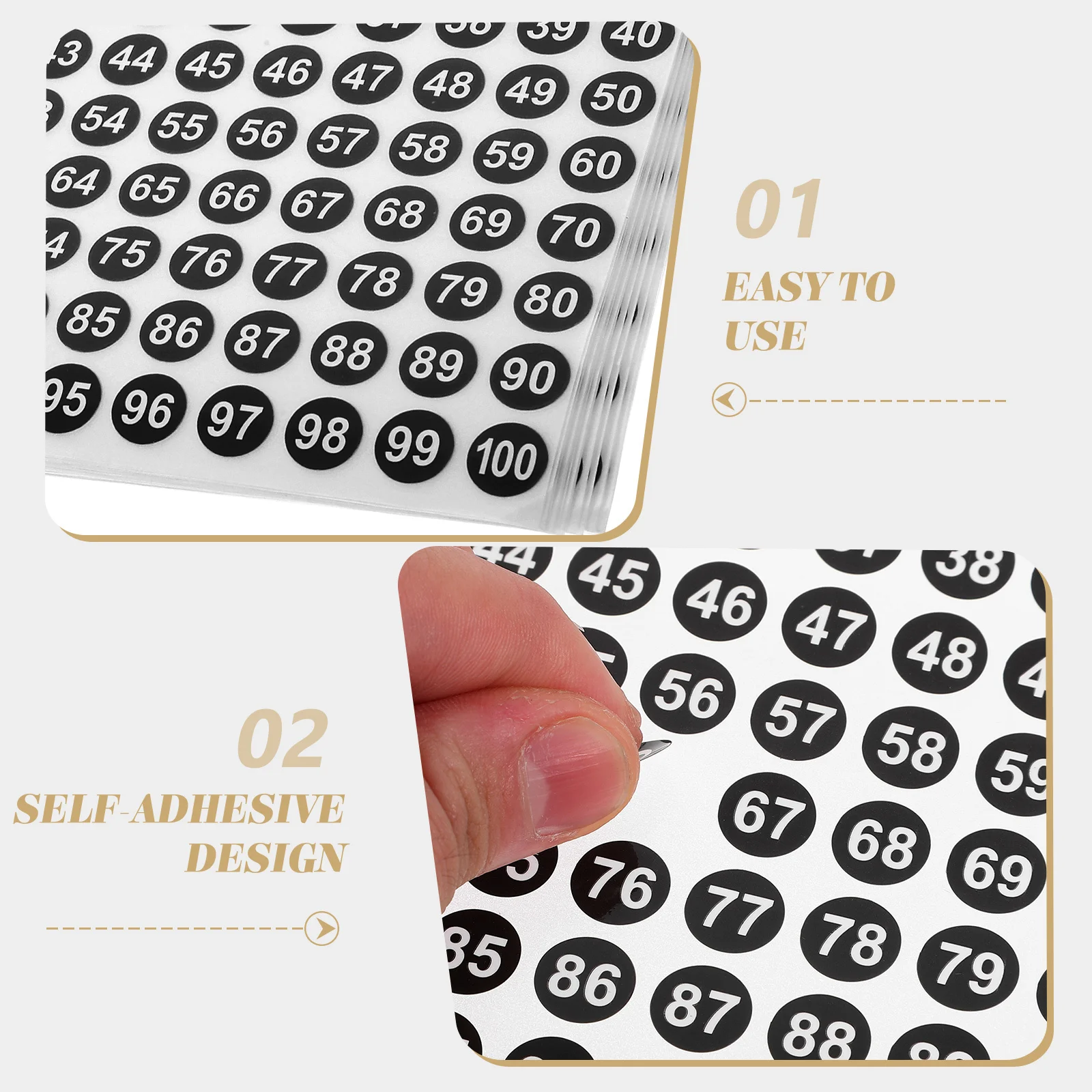 

Waterproof Number Stickers Self-Adhesive For Clothes Office Wall Window Door Diy Craft Projects Numbered Stickers