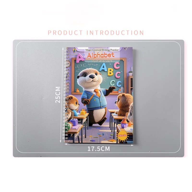 كتاب التعلم القابل لإعادة الاستخدام باللغة الإنجليزية ثلاثية الأبعاد الخط الأبجدية كتاب الرسم ممارسة أرقام الكتب التعليم للأطفال