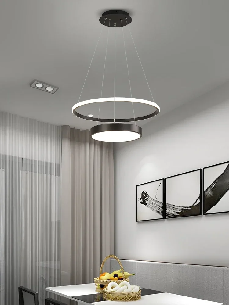 

Pendant Lamp For Kitchen Dining Room Restaurant Gold Round Ring Circle Ceiling Hanging Chandelier Home Decor Lighting