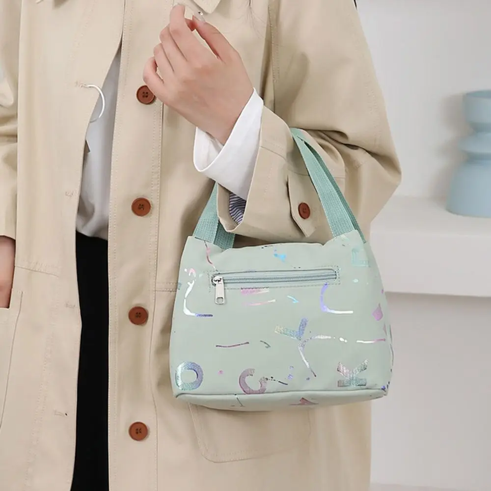 Simple Versatile Bronzing Printing Handbag Waterproof Oxford Cloth Tote Bags Large Capacity Shopping Handbag