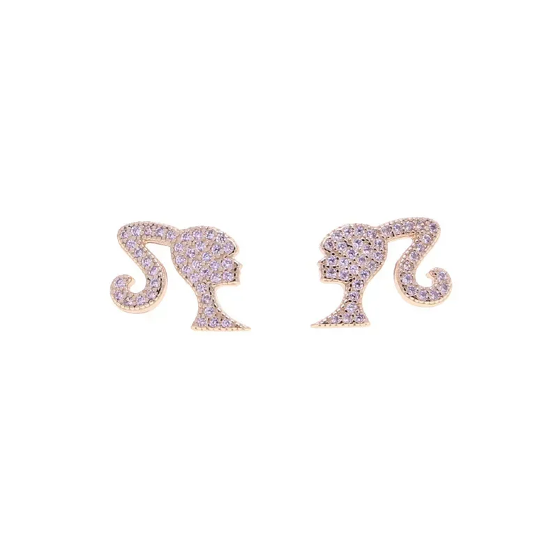 Pendientes Barbie con dijes de lujo a la moda, joyería para mujer, pendientes para novia, regalos del Día de San Valentín, adornos para niñas, joyería