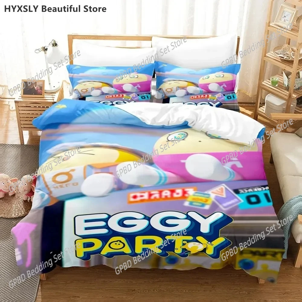 

Eggy Party Bedding Set Single Twin Double Queen King Cal King Size Bed Linen Set