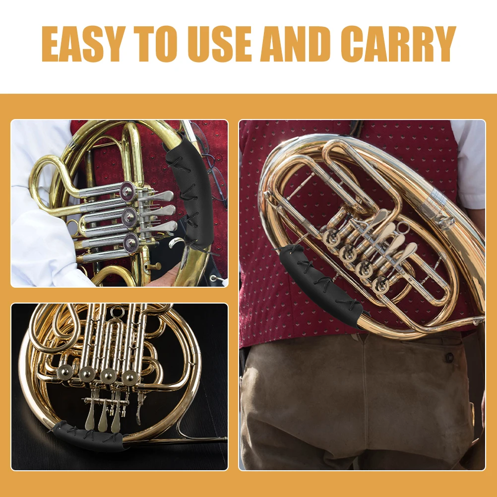 

2 Pcs Horn French Practice Mute Accessories Hand Grip Trumpet Protective Cover Handle