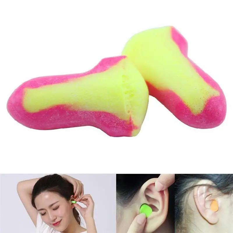 10 Pairs Disposable Uncorded Foam Earplugs  Snore Sleep Hearing Protections Ear Protector Earplugs Earmuff