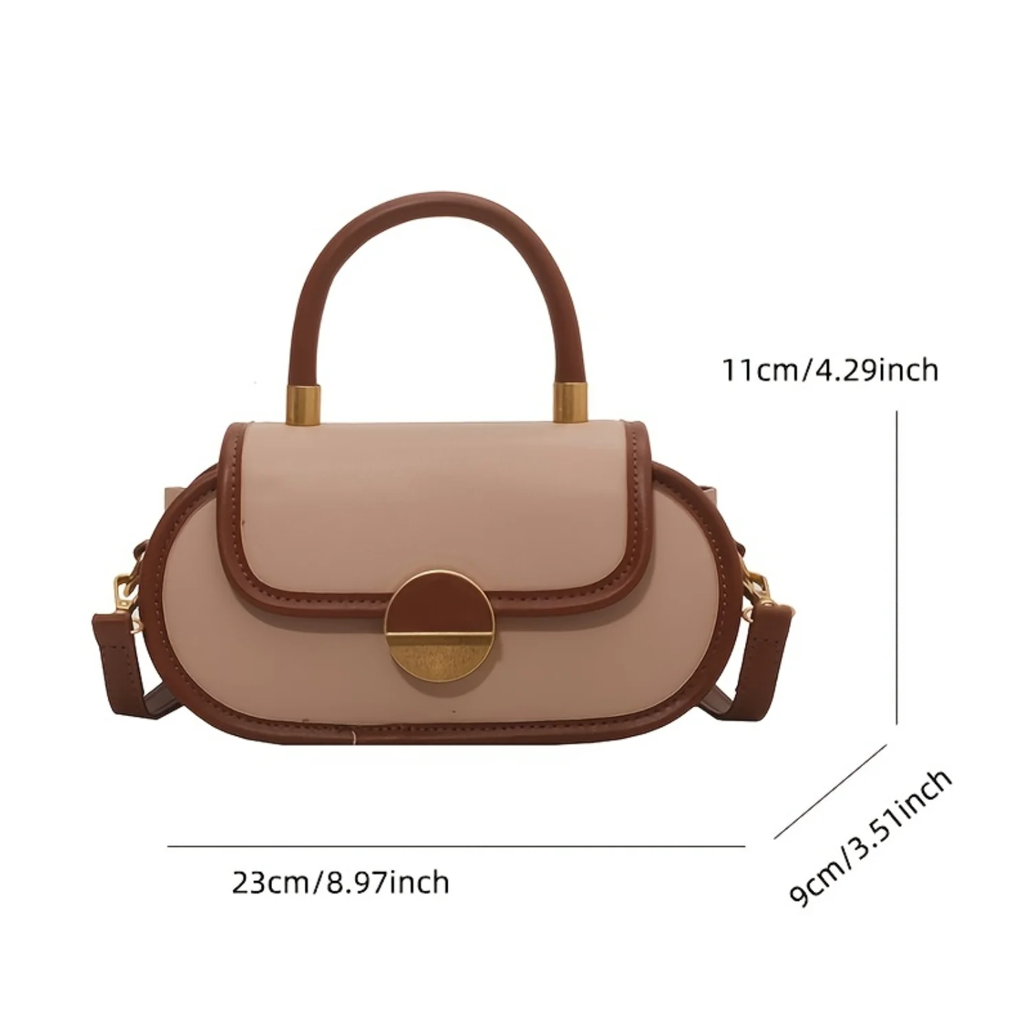 Vintage Y2K Flap Handbag Women's Small Crossbody Purse