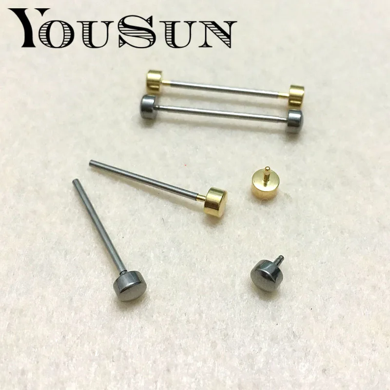 

Watch Accessories Belt Tungsten Steel Ceramic Watchband Fixed Belt Needle Gold Raw Ear Rod 1.3 Thick Connecting Shaft