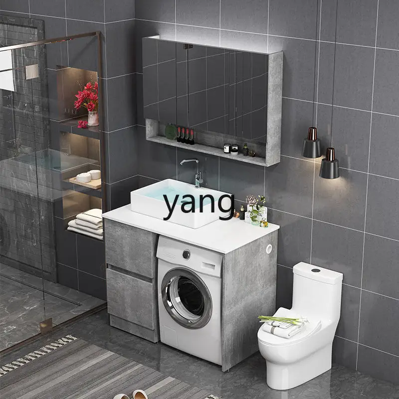 LH  balcony washing machine cabinet significant other drum washbasin integrated bathroom cabinet small apartment