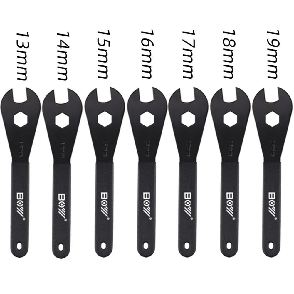 2mm Bicycle Hub Cone Wrench 13/14/15/16/17/18/19mm Open Cone Wrench Bicycle Wheel Axle Pedal Repair Tool