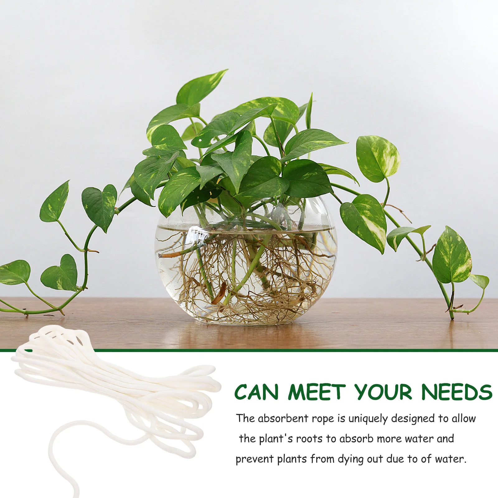 

Automatic Watering Cotton Rope Hydroponics Potted Plant Absorbent Cord Durable Quick Wicking Storing Moisture Flower Pot
