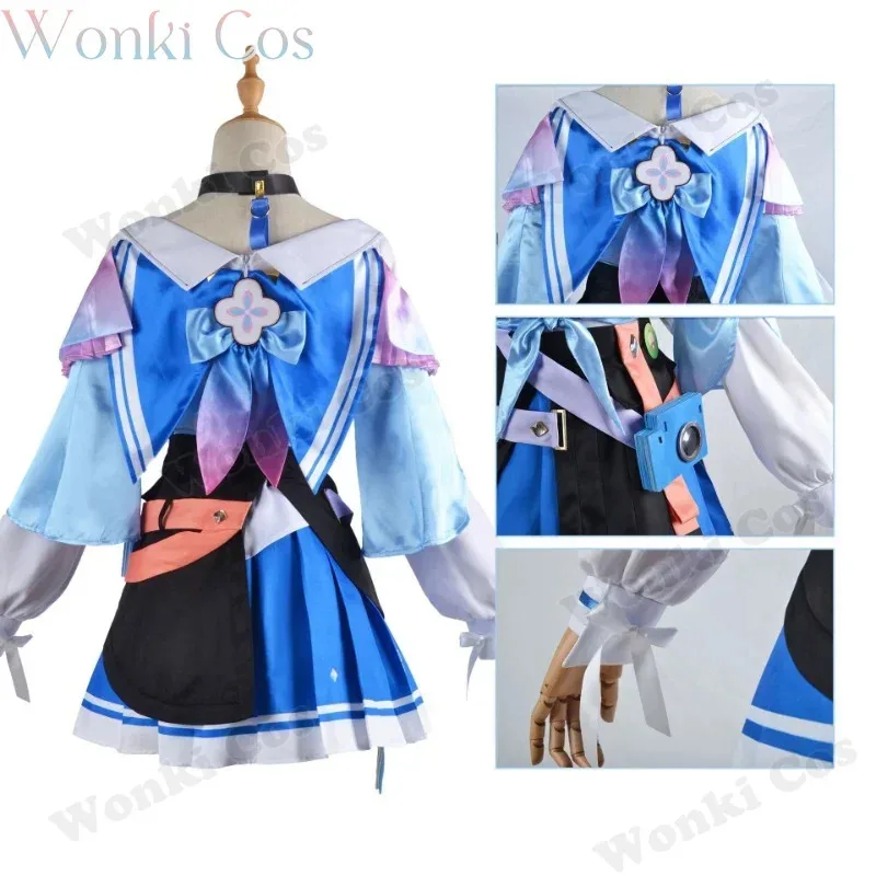 Peluca de disfraz de Cosplay del 7 de marzo, conjunto completo de disfraces de Star Rail, trajes de Carnaval para mujer con accesorios