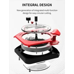 DSPIAE PT-C Integral Circular Cutter Red Plastic Model for Gundam Making Tool Cutting Bit with Anti-slip Pad DIY Hobby