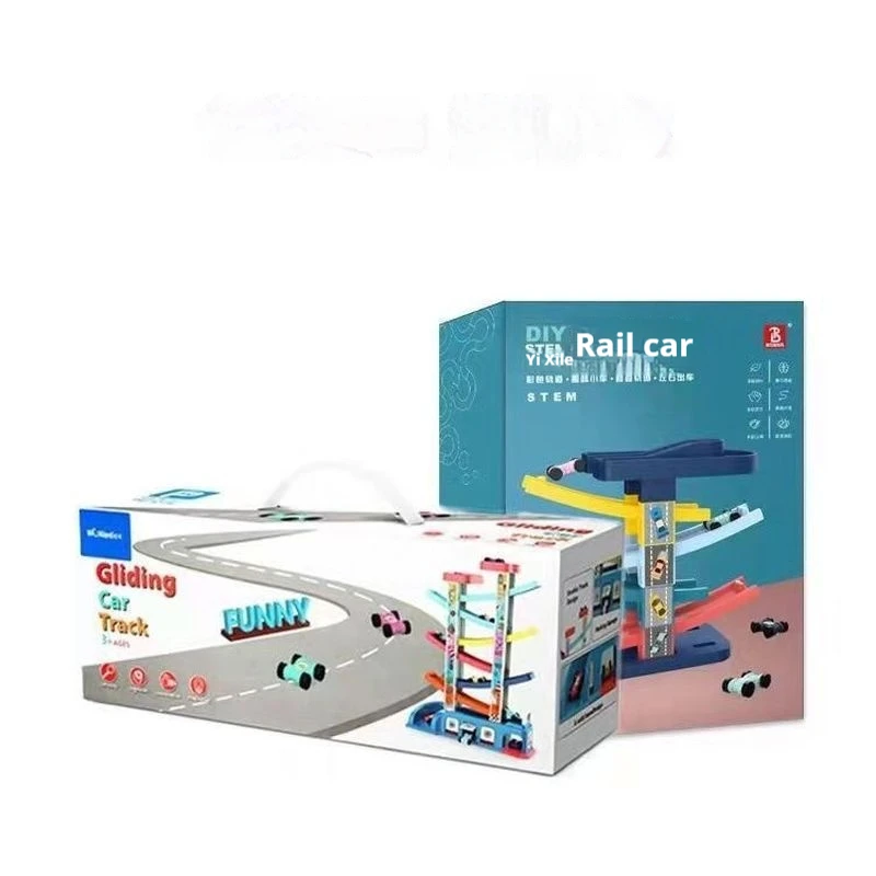 Kinder Spielzeugauto Junge Mädchen Gleitschiene Kleiner Parkplatz Pull-Back Trägheit Auto Übung Hands-On Fähigkeit mit Puzzle Spielzeug