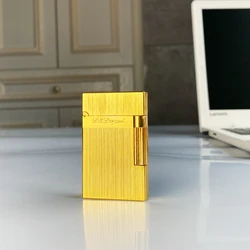 Windproof Lighter with Bright Sound for Men, Retro Cigarette Gift, Brass Shell, New